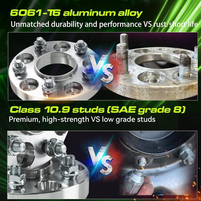 Customadeonly 25mm (1 Inch) Hubcentric Black Wheel Spacers 5x114.3 Compatible For Subaru WRX STI 2013-2022, Outback Legacy 2015-2022, WRX 2015-2022, Forester 2018-2022, Ascent 2019-2022 (2pc 56.1mm M12x1.25) Spacer - Image 3